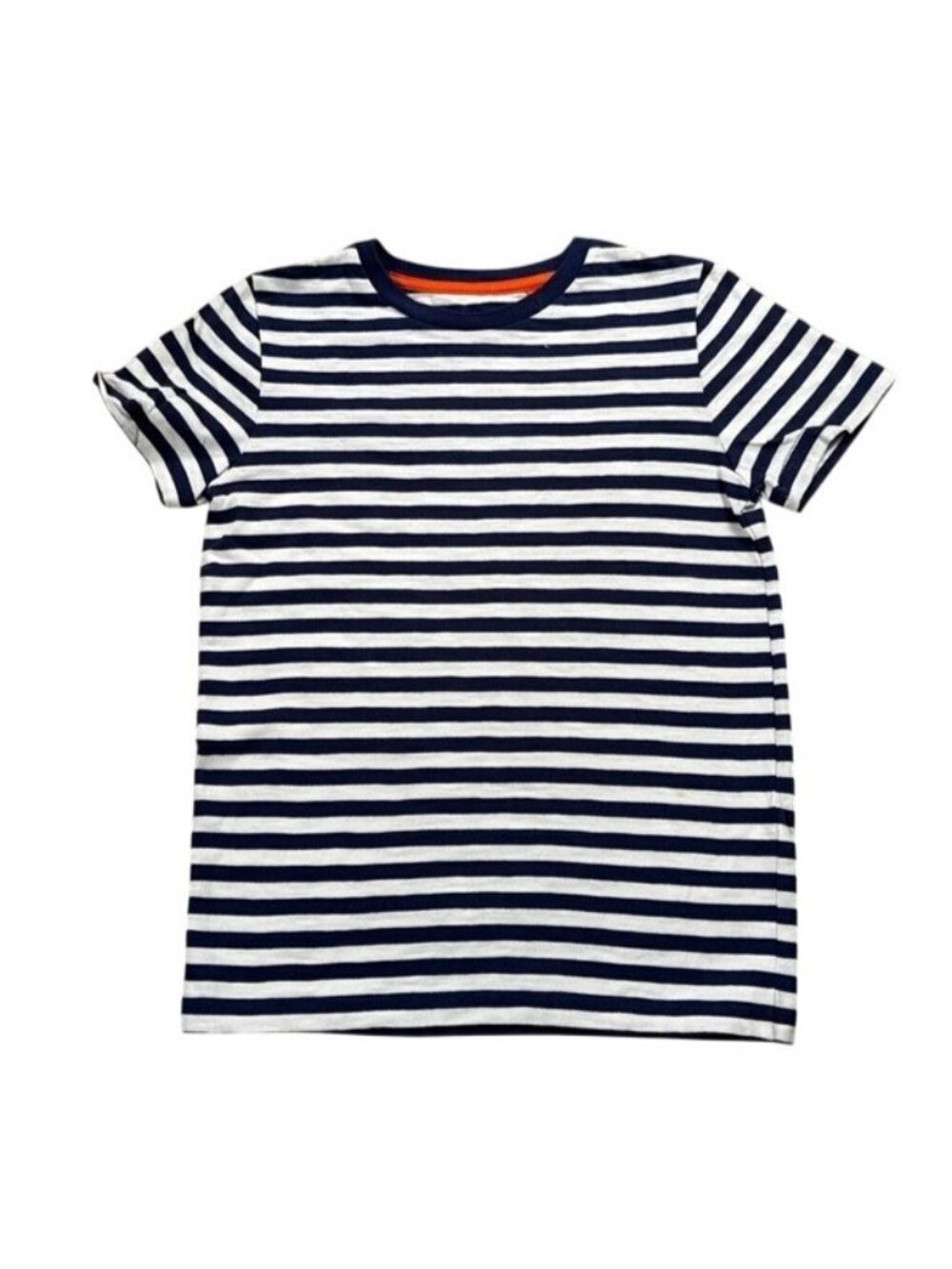 Mini Boden Unisex Blue White Striped Short Sleeve Tee Size 8-9
